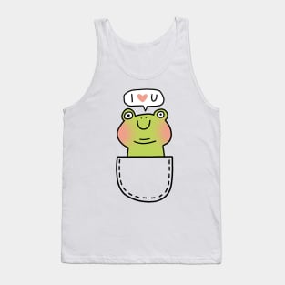 Cute frog says I love you Tank Top